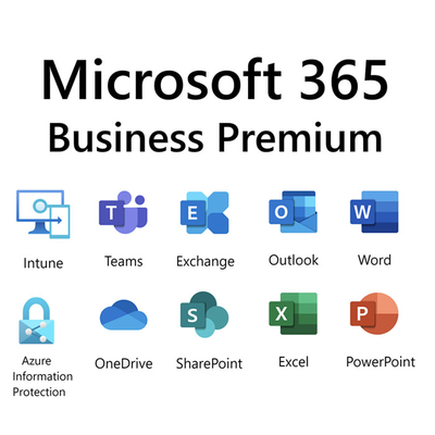 Global Version License MS 365 Business Premium 15 User More Solutions For PC / Mac / IOS And Android