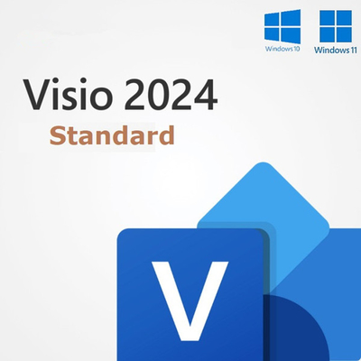 Global Version License Key Visio 2024 Standard Bind 1 User