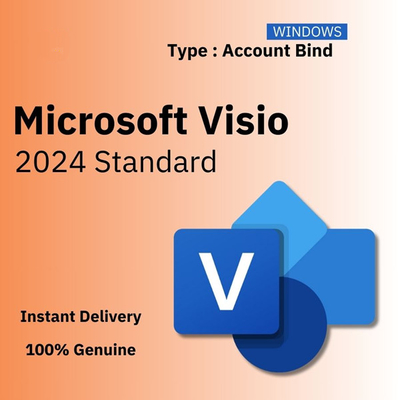 Global Version License Key Visio 2024 Standard Bind 1 User