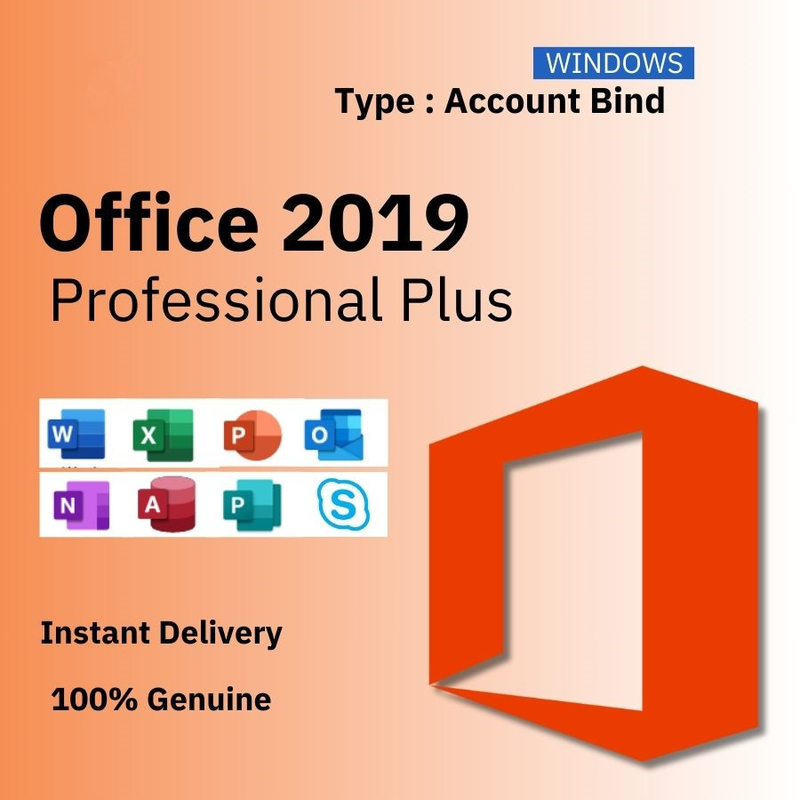 Office 2019 Professional Plus Genuine Original Bind License Key Multilingual