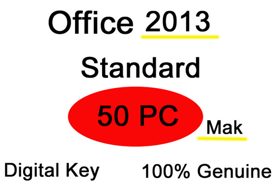 50 PC 오피스 2013 라이센스 키 인스턴트식품 배달, 수명 마이크로소프트 액서스 2013 프로덕트 키