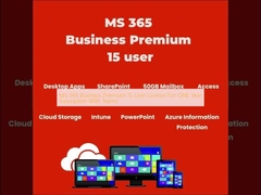 MS 365 비즈니스 프리미엄 15 사용자 라이선스 팀과 함께 1 년 구독